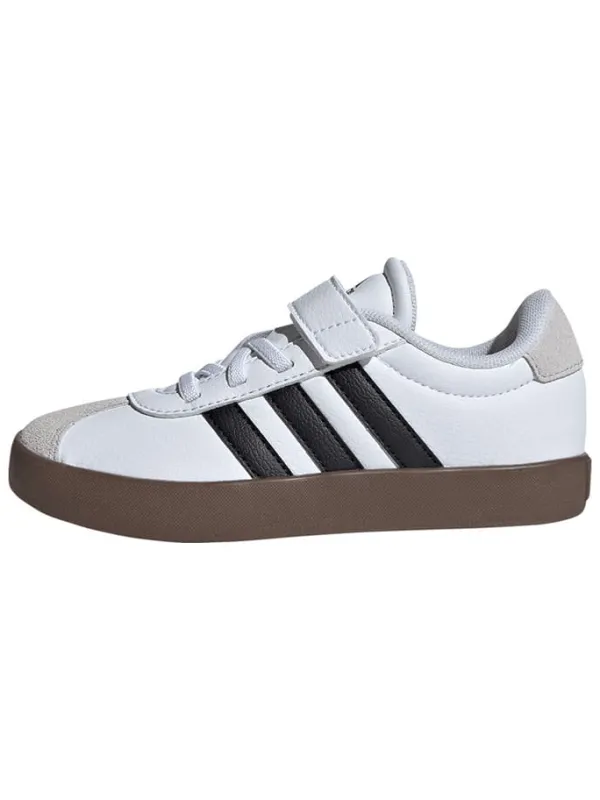 adidas Leder-Sneakers "Court 3.0" in Weiß/ Schwarz>Kinder Sneakers·Sneakers Low