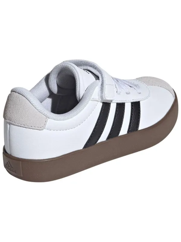 adidas Leder-Sneakers "Court 3.0" in Weiß/ Schwarz>Kinder Sneakers·Sneakers Low