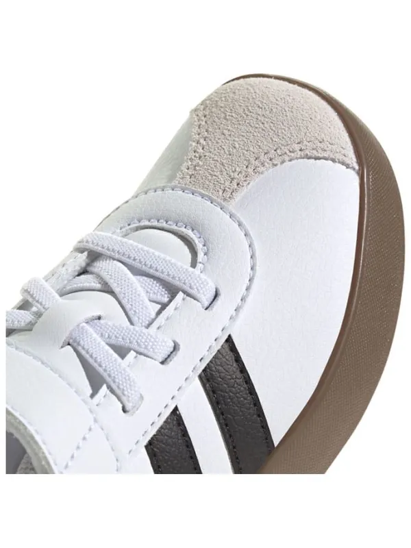 adidas Leder-Sneakers "Court 3.0" in Weiß/ Schwarz>Kinder Sneakers·Sneakers Low