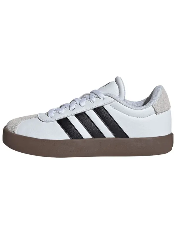 adidas Leder-Sneakers "Court 3.0" in Weiß/ Schwarz>Kinder Sneakers·Sneakers Low