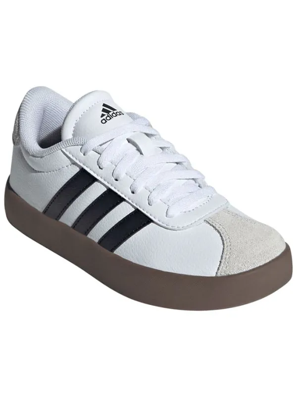 adidas Leder-Sneakers "Court 3.0" in Weiß/ Schwarz>Kinder Sneakers·Sneakers Low