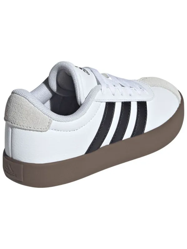 adidas Leder-Sneakers "Court 3.0" in Weiß/ Schwarz>Kinder Sneakers·Sneakers Low