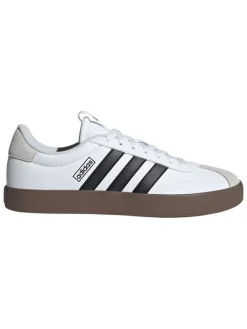adidas Leder-Sneakers "Court 3.0" in Weiß/ Schwarz/ Beige Sale