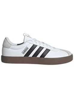adidas Leder-Sneakers "Court 3.0" in Weiß/ Schwarz/ Beige Sale