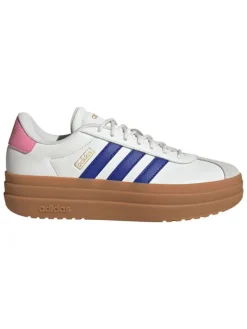 adidas Leder-Sneakers "Court Bold" in Weiß/ Rosa/ Blau>Damen Sneakers