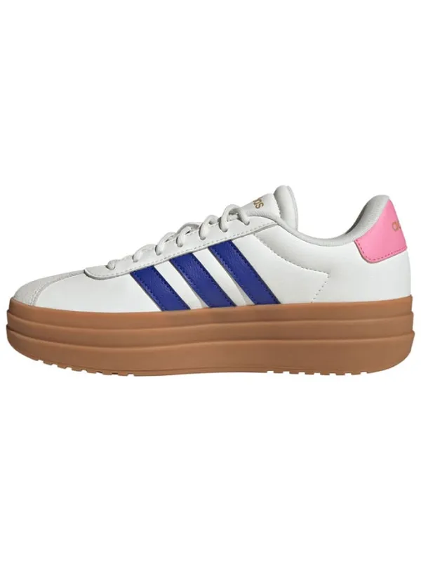 adidas Leder-Sneakers "Court Bold" in Weiß/ Rosa/ Blau>Damen Sneakers