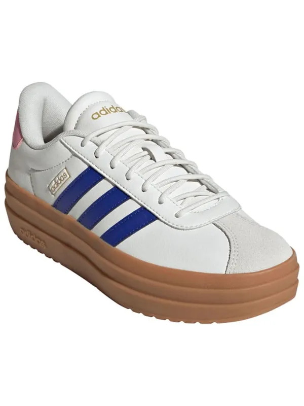adidas Leder-Sneakers "Court Bold" in Weiß/ Rosa/ Blau>Damen Sneakers