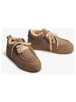 Unisa Leder-Sneakers "Feny" in Hellbraun Outlet