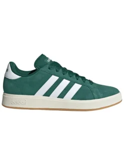 adidas Leder-Sneakers "Grand Court Base" in Grün/ Weiß Clearance