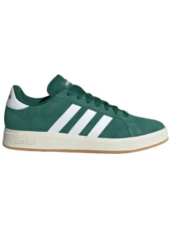 adidas Leder-Sneakers "Grand Court Base" in Grün/ Weiß Clearance