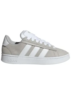 adidas Leder-Sneakers "Grand Court Alpha" in Grau/ Weiß>Herren Sneakers