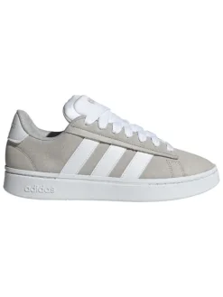 adidas Leder-Sneakers "Grand Court Alpha" in Grau/ Weiß>Herren Sneakers