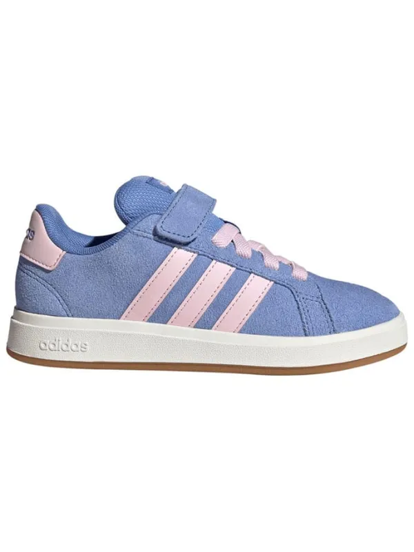 adidas Leder-Sneakers "Grand Court 00s" in Hellblau/ Rosa>Kinder Sneakers·Sneakers Low