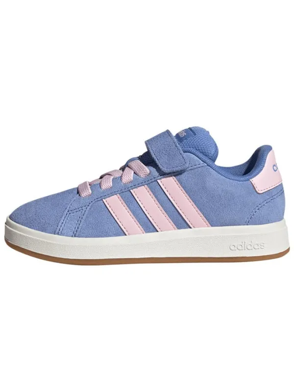 adidas Leder-Sneakers "Grand Court 00s" in Hellblau/ Rosa>Kinder Sneakers·Sneakers Low