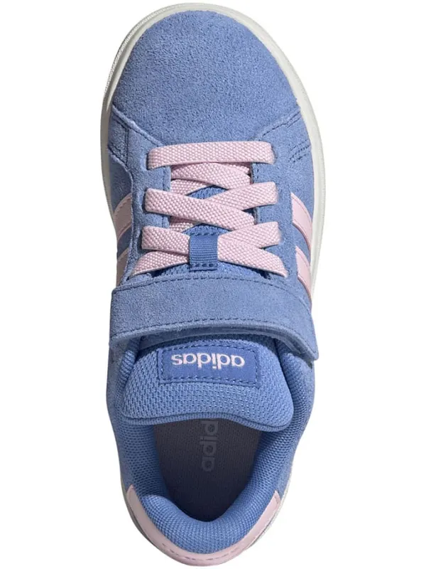 adidas Leder-Sneakers "Grand Court 00s" in Hellblau/ Rosa>Kinder Sneakers·Sneakers Low
