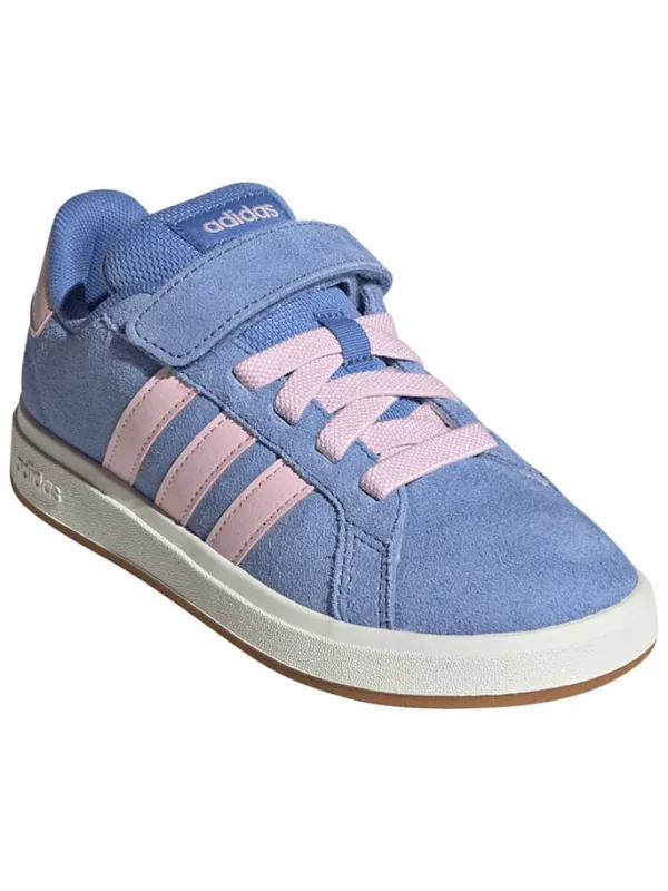 adidas Leder-Sneakers "Grand Court 00s" in Hellblau/ Rosa>Kinder Sneakers·Sneakers Low