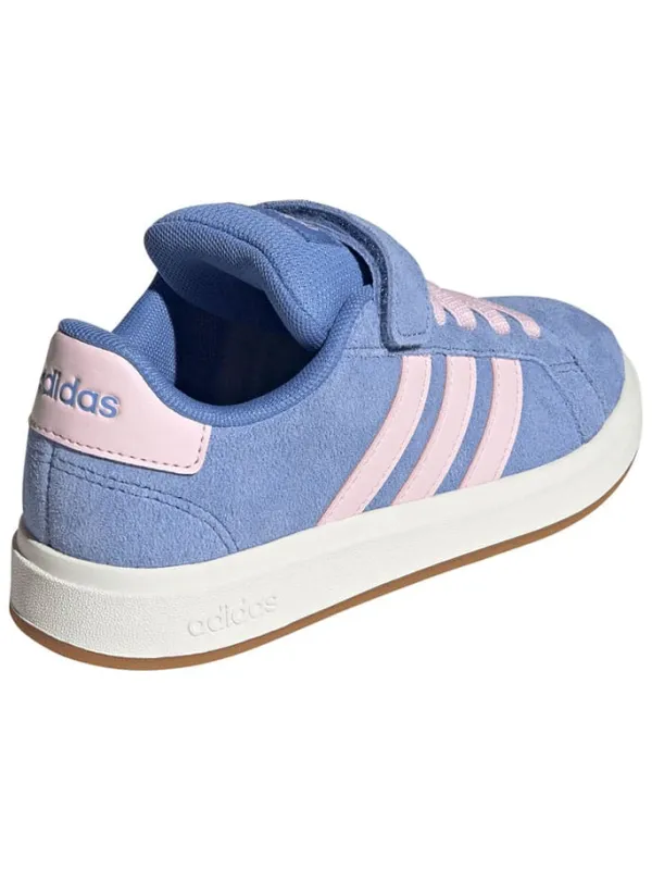 adidas Leder-Sneakers "Grand Court 00s" in Hellblau/ Rosa>Kinder Sneakers·Sneakers Low