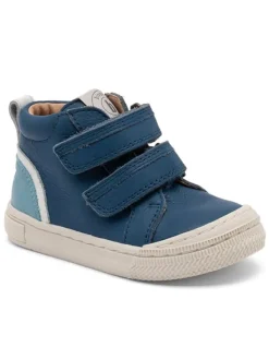 bisgaard Leder-Sneakers in Blau/ Hellblau/ Weiß Outlet