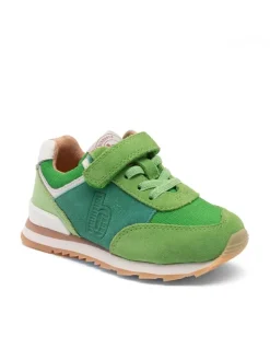 bisgaard Leder-Sneakers in Grün/ Weiß Clearance