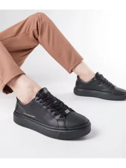 ALEXANDER SMITH Leder-Sneakers in Schwarz>Herren Sneakers