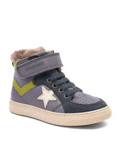 bisgaard Leder-Sneakers "Isak" in Grau Sale