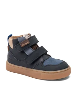 bisgaard Leder-Sneakers "Roy" in Dunkelblau Sale