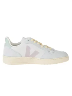 Veja Leder-Sneakers "V 10" in Türkis/ Rosa/ Grün Clearance