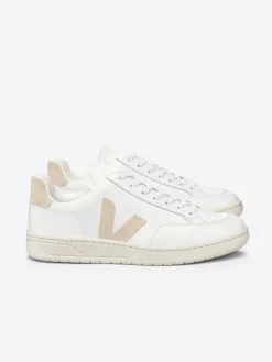 Veja Leder-Sneakers "V 12" in Weiß/ Beige>Damen Sneakers