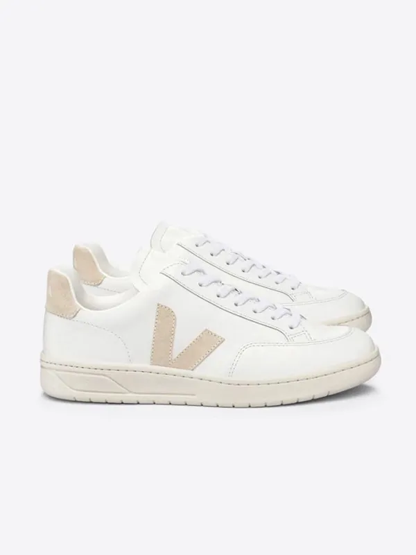 Veja Leder-Sneakers "V 12" in Weiß/ Beige>Damen Sneakers