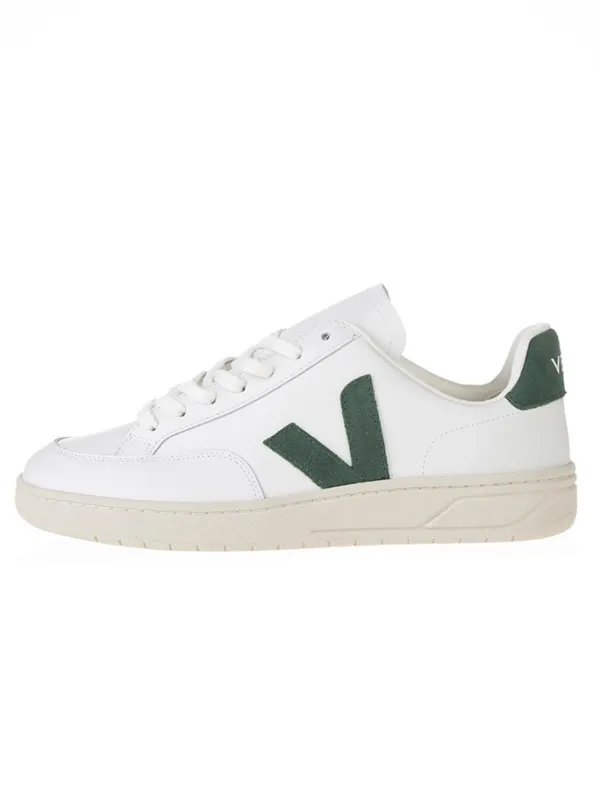 Veja Leder-Sneakers "V 12" in Weiß/ Grün>Damen Sneakers