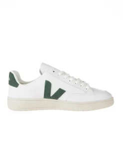 Veja Leder-Sneakers "V 12" in Weiß/ Grün>Damen Sneakers