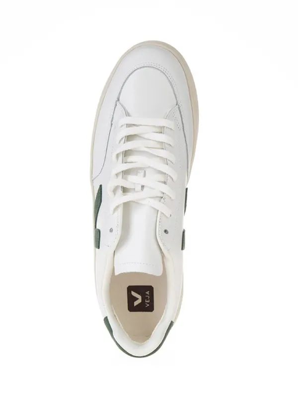 Veja Leder-Sneakers "V 12" in Weiß/ Grün>Damen Sneakers