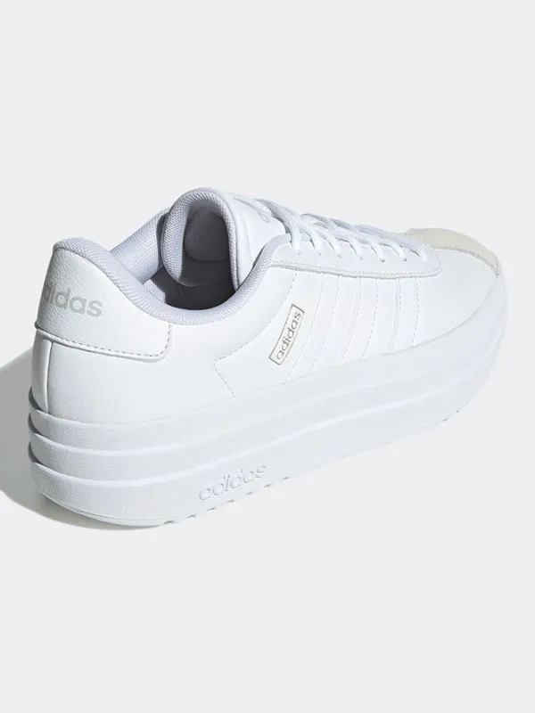 adidas Leder-Sneakers "VL Court Bold" in Weiß/ Beige>Herren Sportschuhe