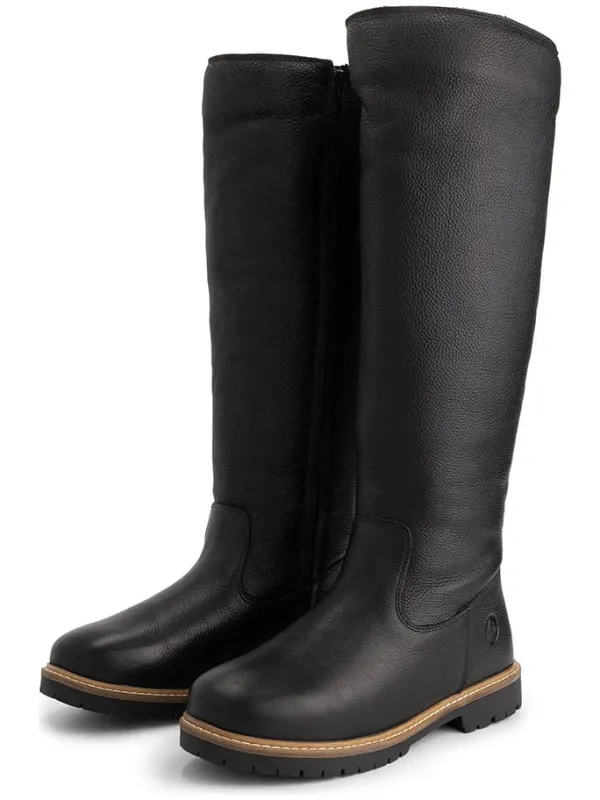 TRAVELIN' Leder-Stiefel "Dyreborg" in Schwarz Discount