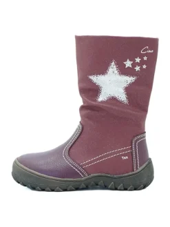 Ciao Leder-Stiefel in Dunkelrot New