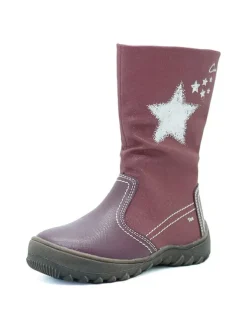 Ciao Leder-Stiefel in Dunkelrot New
