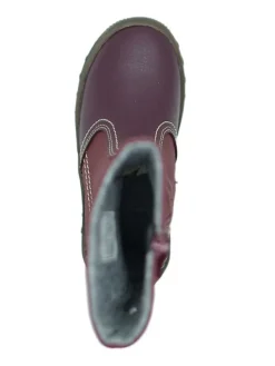 Ciao Leder-Stiefel in Dunkelrot New