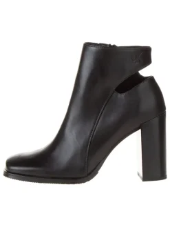 Calvin Klein Leder-Stiefeletten in Schwarz>Damen Stiefeletten