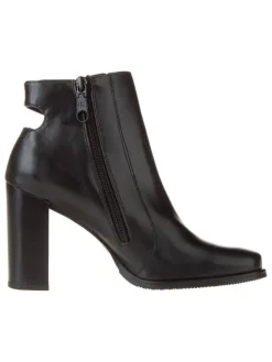 Calvin Klein Leder-Stiefeletten in Schwarz>Damen Stiefeletten
