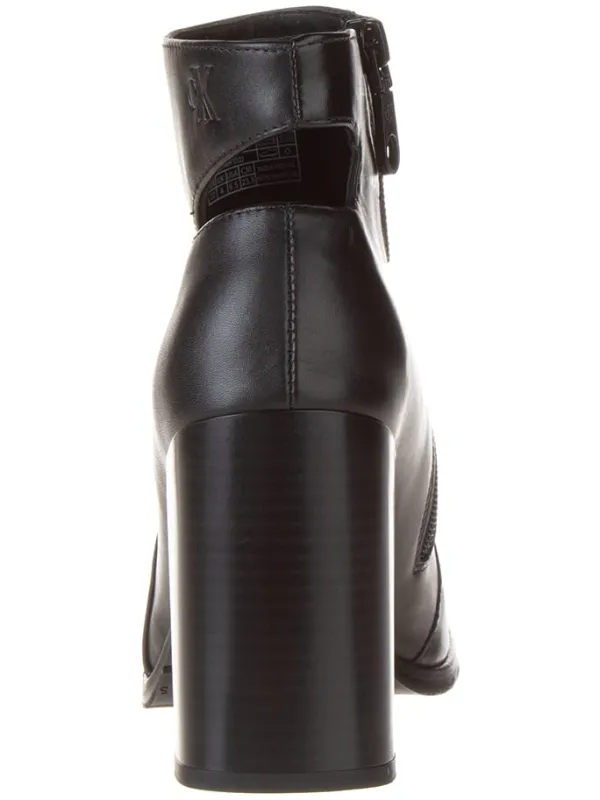Calvin Klein Leder-Stiefeletten in Schwarz>Damen Stiefeletten