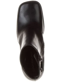 Calvin Klein Leder-Stiefeletten in Schwarz><noscript><img width=