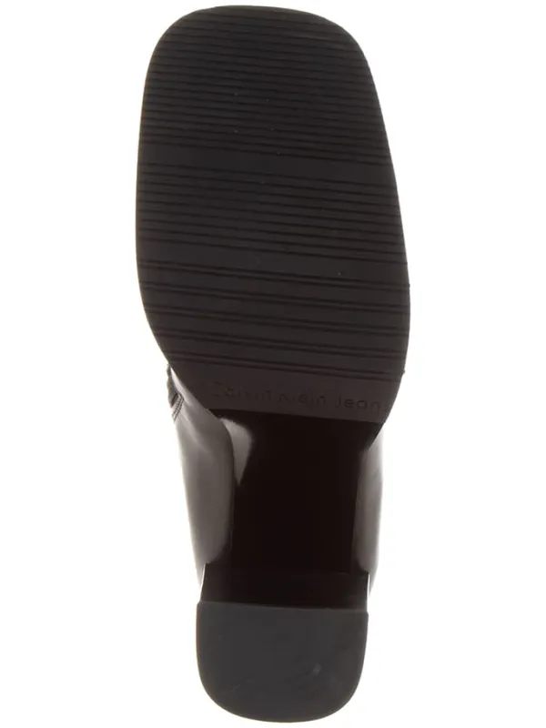 Calvin Klein Leder-Stiefeletten in Schwarz>Damen Stiefeletten