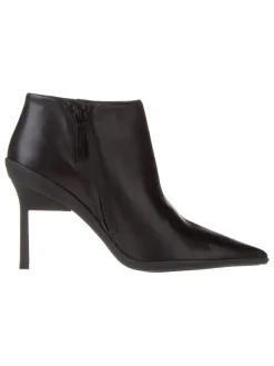 Calvin Klein Leder-Stiefeletten in Schwarz>Damen Stiefeletten