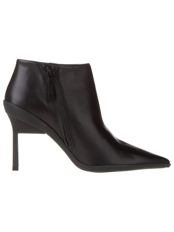 Calvin Klein Leder-Stiefeletten in Schwarz>Damen Stiefeletten