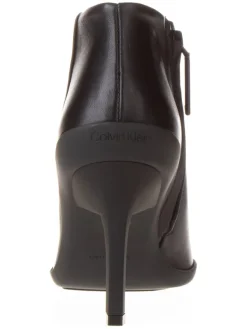 Calvin Klein Leder-Stiefeletten in Schwarz><noscript><img width=