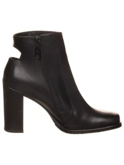 Calvin Klein Leder-Stiefeletten in Schwarz>Damen Stiefeletten