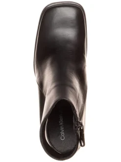 Calvin Klein Leder-Stiefeletten in Schwarz><noscript><img width=
