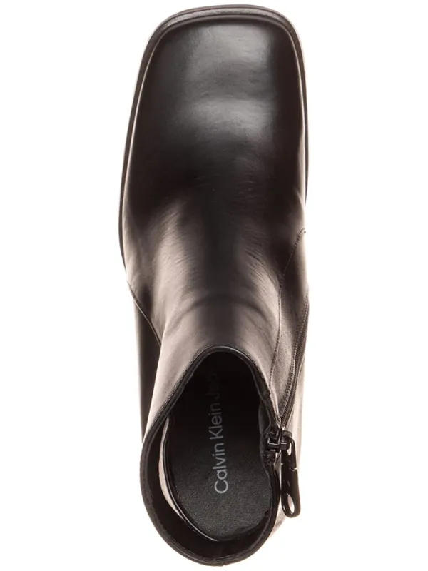 Calvin Klein Leder-Stiefeletten in Schwarz>Damen Stiefeletten