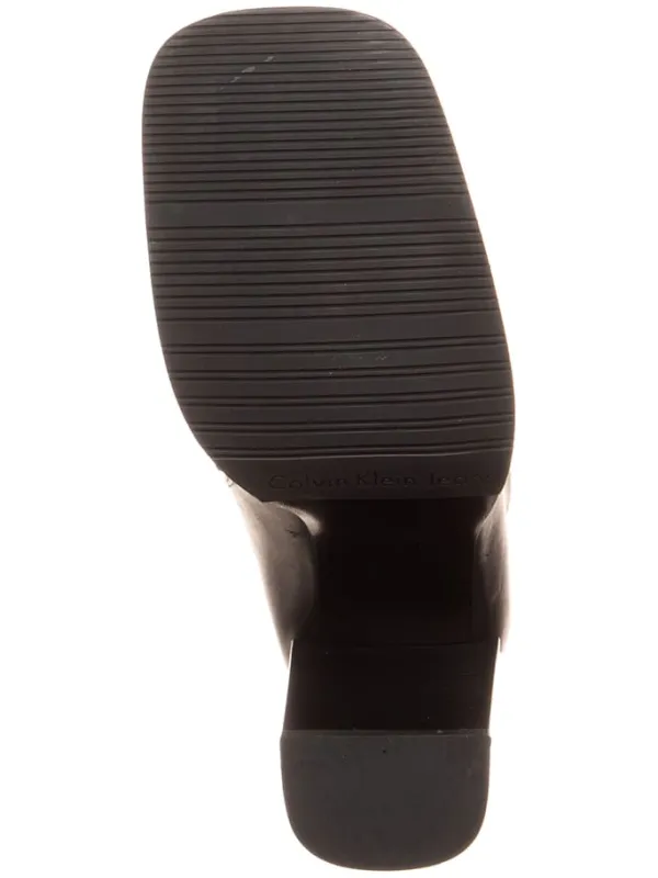 Calvin Klein Leder-Stiefeletten in Schwarz>Damen Stiefeletten