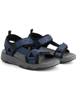 TRAVELIN' Leder-Trekkingsandalen "Rensvik" in Dunkelblau>Herren Outdoorschuhe